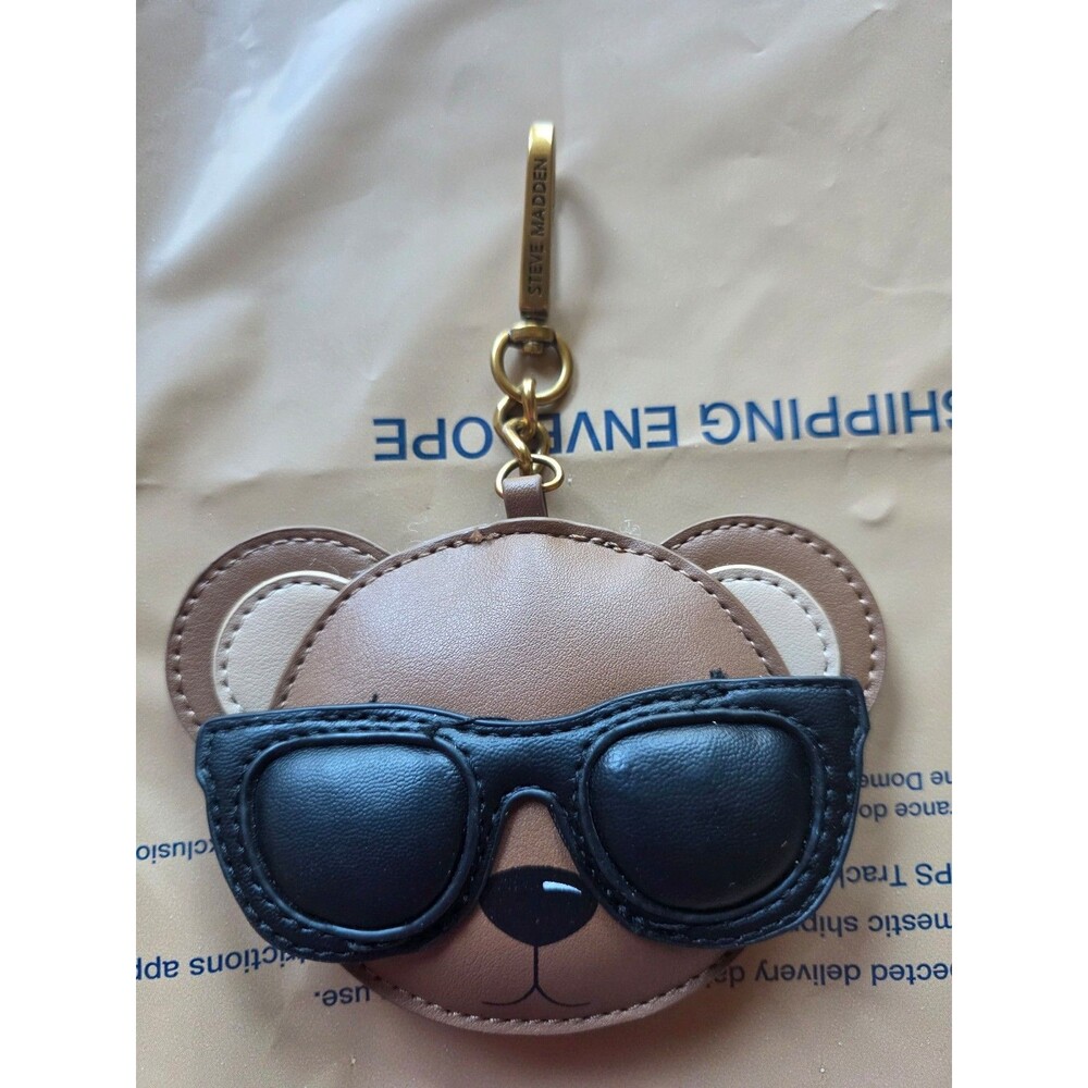 Steve Madden Bear Keychain with Sunglasses
